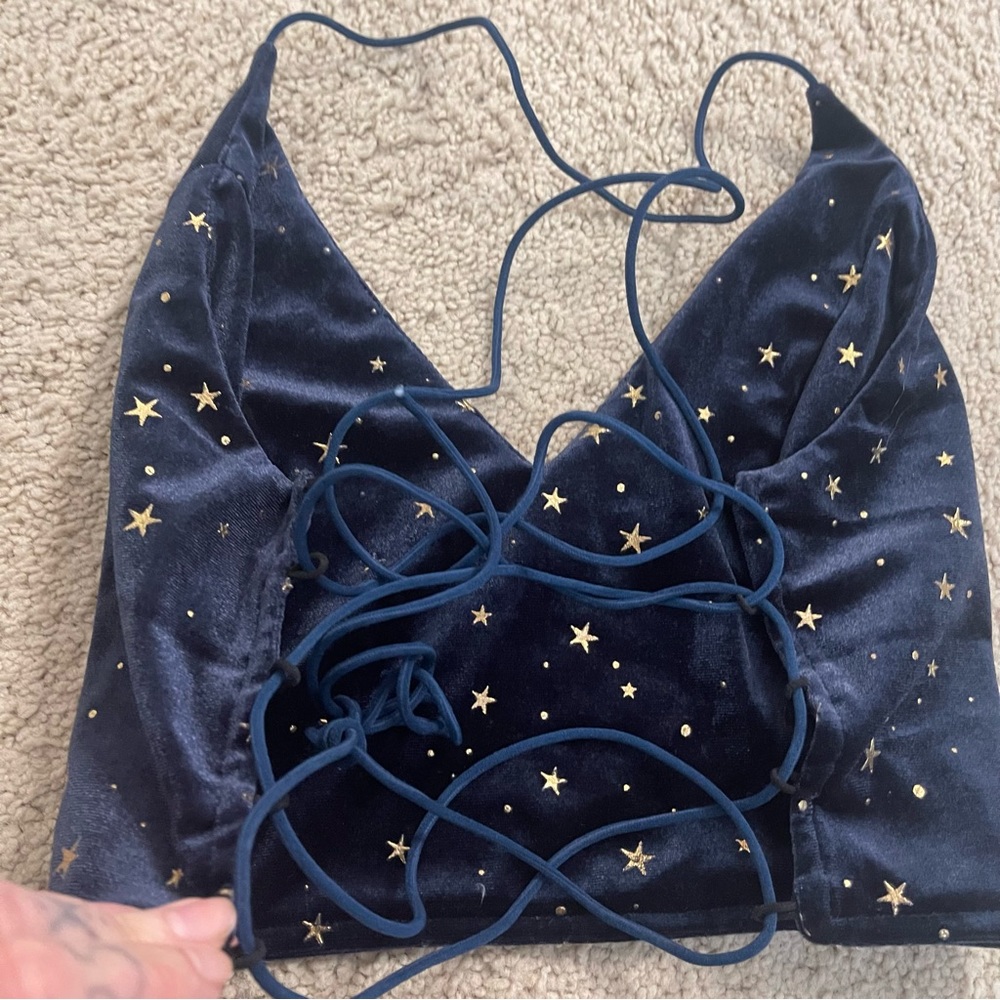 Starry night bralette stringy backless top - Picture 14 of 16